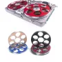 Mini Aluminum Alloy Empty Tape Reel 6 Hole Empty Takeup Reel Audio Tape Empty Nab Hub For Nagra SN SNST Series Recorders Accessories