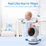 Smart WiFi Baby Monitor 5 Inch LCD Babyphone Video Camera Mobile App Control PTZ HD Night Vision Two-Way Audio Lullabies for Baby