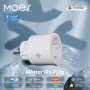 MOES Tuya Smart Matter Plug WiFi Socket 16A Outlet Power Monitor Пульт дистанционного управления Голосовое управление Работа с Alexa Google Assistant