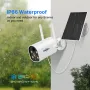 Hiseeu 8WK-4C40 4MP 1440P Wireless CCTV Security Camera System Kits Solar Powered Camera Spotlight Color Night Vision Motion Detection Two-way Audio IP66 Waterproof Outdoors Surveillance Cameras Work with Alexa
