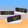 DIY ESP8266 IoT WiFi RGB Colorful Clock Kit with Real-Time LED Colors Multiple Alarms Temperature and Humidity Display 5V DC Power Supply