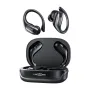 Fone de ouvido Lenovo EA305 TWS com tela digital LED e Bluetooth 5.4 sem fio, diafragma grande de 14,2 mm, som panorâmico de 360 °, bateria com duração de 100 horas, baixa latência para jogos, ganchos para orelha