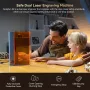 【World Premiere】SCULPFUN G9 Infrared+Diode Blue Dual Laser Engraver Ultra High Speed Fast Engraving 2-In-1 Laser Marking Machine Complies with Class I Standards for Metal Plastic Jewelry Leather