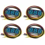 4 adet Dijital Mini Dijital Voltmetre 0.28 inç Üç Hatlı 0-100V Dijital Voltmetre Ölçer Test Cihazı LED Ekran Paneli Voltmetre