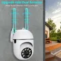 5G Dual Band Wireless WiFi Surveillance Camera Night Vision Motion Detection 2-way Audio APP Remote Monitoring Alarm Push Outdoors Safety Camera
