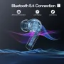 Weofly LifeFits bluetooth Earbuds 1.28inch LED Touch Screen Smart Earphone 13mm Dynamic Drivers HD Sound 25H Playback In-ear Sports Headphones with Mic