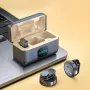 Q8 2-in-1 ワイヤレス ラベリアマイク ポータブルオーディオビデオレシーバー クリップ デジタルディスプレイ iOS Type-C ミニマイク iPhone Android タブレット ゲーム ライブ
