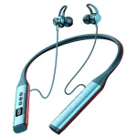 GYM-886Pro Sports Neckband Headset Wireless bluetooth 5.4 Earphone Composite Diaphragm 360° Stereo Surround Sound DSP Noise Cancelling LED Digital Display 50H Playback Support TF Card Playback In-ear Headphones