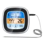 TS-62 Touch Screen BBQ Thermometer Digital Kitchen Meat Probe with LCD Display 8 Cook Mode Countdown Overtamperature Alarm Function for Grilling BBQ Cooking Meat