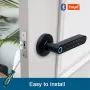 Serratura elettronica intelligente Tuya Bluetooth, gateway antifurto intelligente, maniglia intelligente con impronta digitale a semiconduttore/password/APP/chiave, sblocco della serratura domestica
