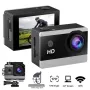 WiFi 480p Sportcamera 30FPS Anti-shake 2\ Scherm 30m Waterdichte Action Camera met 170¡ã Groothoek en 1050mAh Batterij voor Buiten- en Onderwateravonturen