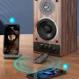 A5 Pro Wireless HiFi bluetooth Adapter RGB Light Transmitter Receiver 3.5mm AUX Music Player Supports CVC 8.0 Intelligent Noise Cancelling Plug and Play for Car Laptop Radio TV
