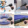 50000 RPM Cordless Portable Compressed Air Duster Rechargeable Wireless Electric Air Keyboard Electronics Cleaner Dust Blower with 3-Speed LED Light