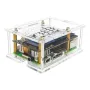 Acrylic Case for Raspberry Pi 5 PCIe to M.2 Adapter Board with Heat Sink Compact Design Efficient Cooling