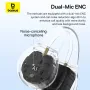 Tai nghe nhét tai Baseus AirGo AS01 TWS không dây bluetooth 5.3 Tai nghe Trình điều khiển 10mm Tăng cường âm trầm Mic kép ENC Chống ồn Phát lại 25 giờ Độ trễ chơi game thấp Tai nghe thể thao kẹp tai