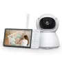 ABM700 5 inch IPS Screen Wireless Video Baby Monitor with Nanny PTZ Camera 5000mAh Battery Two-way Audio Lullaby Feeding Time Reminder SD TF Card Record Cameras EU Plug