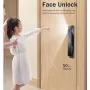 Serratura per porta con riconoscimento facciale 3D, impronta digitale, telecamera, WiFi, serratura intelligente per porta, app Tuya, sblocco remoto, batteria da 4200 mAh
