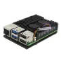 Raspberry Pi 5 5B Alüminyum Alaşımlı Kabuk ve Çift Soğutma Fanı için Pasif Dağıtımlı Metal Kasa
