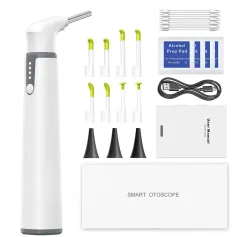 Wireless Otoscope Ear Camera 3.9mm 1080P HD WiFi Ear Scope with 6 LED Lights for Kids and Adults Support Android iOS Phone