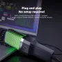 Yanmai X1R USB Wired Microphone RGB Gaming Mic with Tripod Intelligent Noise Cancelling Centripetal Directional Pickup Condenser E-sports Microphone with Blowout Preventer Mesh