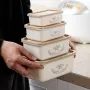 Bakeey 4 PCS Storage Box Miscellaneous Grain Storage Plastic Sealed Box Refrigerator Freshness Box