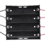 DIY 4 Slot 18650 Battery Holder With 8 Leads