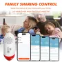 Tuya Smart WiFi Temperature Humidity Sensor 80dB Sound Light Alarm 180 Days Standby Smart Life App Remote Monitoring for Smart Home