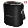 2PCS BlitzWolf® BW-WA8 Portable bluetooth Speaker Wireless Speaker 57mm Large Driver Support TWS Stereo Pairing RGB Light TF Card AUX Music Outdoors Speaker
