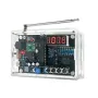 FM Radio DIY Kit Multipurpose FM Radio Tuner LED Display Remote Control 5V DC 3V Battery One-Touch Auto-Search Signal Strength Indicator