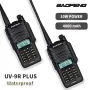 Baofeng UV-9R Plus Talkie-walkie UV 9R Haute Puissance 10W Étanche Portable Chasse Radio Amateur UV9R 20KM Double Bande Émetteur-Récepteur HF