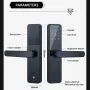 WAFU WF-H6 Tuya bluetooth Digital Electronic Lock Smart Door Lock Fingerprint/Card/Password/Key Unlock Security Anti-theft Smart Home Hotel Office