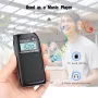 RETEKES PR12 Portable Radio FM AM Mini Pocket USB Radio MP3 Portable Receiver Backlit LCD Display Digital Power Bank Support TF Card for Elderly