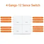 Interruptor Tuya Smart ZigBee3.0, 4 grupos, cenário, 12 cenas, interruptor, botão de pressão, controlador, suporte para assistente doméstico, gateway Zigbee3.0 necessário