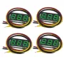 4 adet Dijital Mini Dijital Voltmetre 0.28 inç Üç Hatlı 0-100V Dijital Voltmetre Ölçer Test Cihazı LED Ekran Paneli Voltmetre