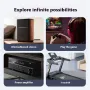 A5 Pro Wireless HiFi bluetooth Adapter RGB Light Transmitter Receiver 3.5mm AUX Music Player Supports CVC 8.0 Intelligent Noise Cancelling Plug and Play for Car Laptop Radio TV