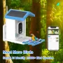 Solar Powered Bird Feeder Camera 4MP UHD 110° Wide-Angle Lens WIFI Smart AI Bird Recognition Night Vision Plastic Dome Weatherproof