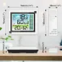 1-to-1 Indoor/Outdoor Wireless Thermometer Large Colorful Screen Temperature Humidity Monitor Weather Station Clock