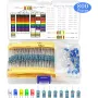 800PCS 300 Values Metal Film Resistor Kit with 5MM LED Light Kit 1% Accuracy 10Ω-1M Electronic Components Kit