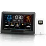 Tuya WiFi Weather Station Color Screen Indoor Outdoor Temperature Humidity Monitor Multifunctional Weather Alarm Clock Real-Time Weather Updates Smart Home Device