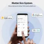Matter Smart WIFI LED Light Switch EU Plug 1/2/3 No Neutral Wire Required Voice Control with Homekit Alexa Google Home