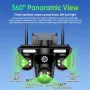 6MP WIFI IP Camera Three Lens 10X Zoom Three Screens WiFi Wireless Outdoor Monitor Security Protection CCTV Video Surveillance