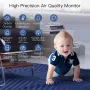 MoesHouse Tuya WiFiスマートホーム温度湿度センサー空気質二酸化炭素検出器LEDカラーディスプレイ目覚まし時計APPリモートモニター付き