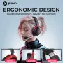 Picun G3 2.4GHz Kablosuz Kulaklık Oyun Kulaklığı Düşük Gecikmeli 53mm Sürücüler 3D Mekansal Ses ENC Mikrofon HD Aramalar Bluetooth Kulaklıklar Oyuncu PC PS5 için