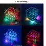 Wireless Remote-Controlled 4x4x4 Full-Color Light Cube 64 LEDs 5V RGB LED Night Light Animation Mode Sound-Activated Mode Energy Saving High Quality