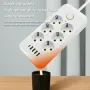 F06 2500 W UE Plugue CA Tomada Régua de Energia Cabo de Extensão Multitap Tomada Elétrica com 4 Portas USB + Tipo C Carregamento Rápido Tomadas Inteligentes para Casa