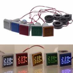 Geekcreit® AC 60-500V 0-100A D18 Square LED Digital Dual Display Voltmeter Ammeter Voltage Gauge Current Meter
