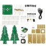 Albero di Natale con foglie dritte/curve, versione tricolore/colorata, supporto per kit elettronici fai da te Bluetooth