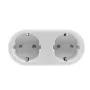 2 In 1 Tuya WIFI Smart Socket Dual Outlet EU Plug Voice Control Wireless Smart Socket APP Remote Control Work with Alexa Google Home