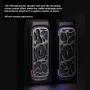 Havit M21 Wired Speaker Desktop Computer Soundbar Dual 66mm Speakers 360° Surround Stereo Deep Bass RGB Light Spliceable Detachable Gaming Subwoofer Music Box