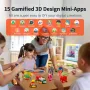 AOSEED X-MAKER Children's 3D Printer High Precision 0.1/0.05mm Ultra Silent <50dB Wireless Smart One-Press Printing WiFi USB Safe Enclosed Design